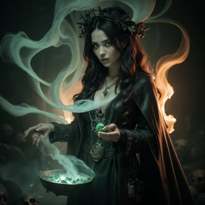 一张超详细、病态和哥特式恐怖照片, 她的头盖骨是头盖骨