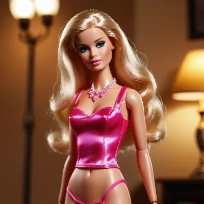 La donna al bar ammirava le curve perfette e la pelle liscia della bambola barbie sgualdrina in mostra, ma non poteva aiutare a sentirsi invidioso del suo corpo perfetto. Ha deciso di portare a casa la bambola per se stessa