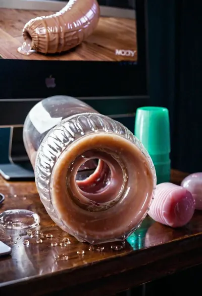The AI fleshlight was designed to simulate the feeling of a real human mouth on your cock, with a sleek design and an app on your phone. As you used it, you could feel the vibrations from the synthetic mouth and hear the moans of