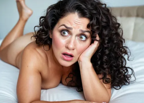 A mulher estava deitada no estômago, sua maquiagem manchada e lágrimas fluindo pelo rosto. Ela estava em choque e perturbada, chorando incontrolavelmente. Sua linguagem corporal sugeriu que ela estava assustada e confusa sobre o que tinha acontecido com ela
