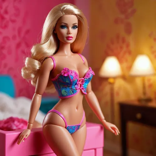 The AI generated a stunning picture of a sexy, high-heeled, full-body portrait of a barbie doll with an irresistible appeal