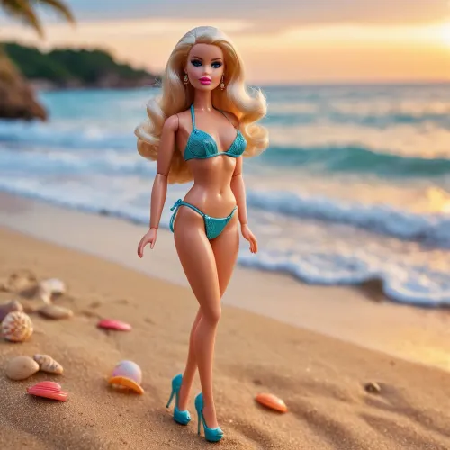 La muñeca Barbie era un retrato completo del cuerpo de una mujer sexy y sexy. Su piel de plástico era tan suave y brillante que parecía que acababa de salir de la fábrica. Sus labios estaban llenos y rojos, sus ojos grandes y brillantes,