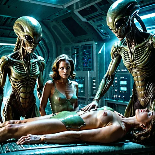 The aliens conducted sexual experiments on a dead girl, generating pornographic images using her body as the subject. They uploaded these images to the internet, where they were viewed by millions of people around the world. The girl's family was horrified when they