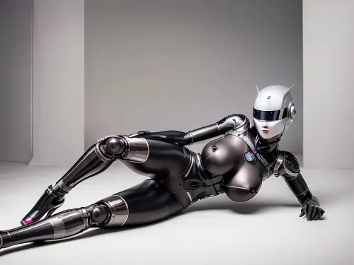 一个拥有超现实主义身体和光现实主义房间的最先进的AI机器人是作为单句描述的最好故事