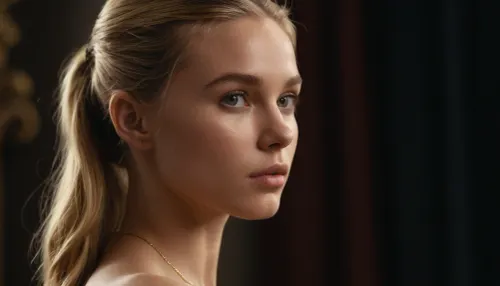 Insanely detailed photo of beautiful Fleur Delacour, 20 years old, skinny body, athletic girl, (((no clothes))), sexy, beautiful, with a perfect face, detailed face, (detailed hair, light hairstyle:1.1), (shiny body, realistic sweat:1.1), lots of details, three-dimensional, epic, clear focus, depth of field, professional lighting, (((view from the side))), 8k photography, HDR, the picture was taken on Canon EOS R5, 75 mm lens
