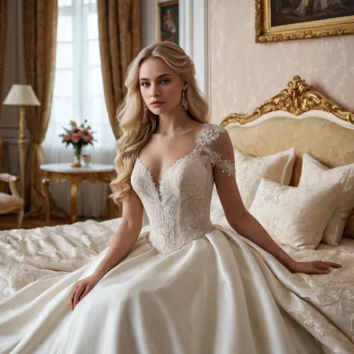 A young, beautiful Russian woman with long blonde hair and a deep, expressive gaze posed in elegant and artistic poses that emphasized her beauty and grace