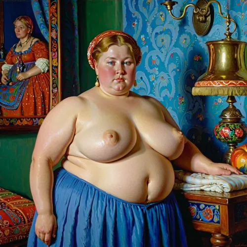 Картина пухлой женщины Бориса Кустодиева была шедевром, запечатлевшим ее красоту и совершенство в каждой детали