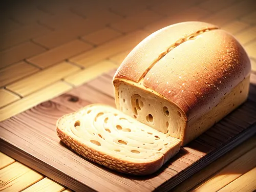 Tandis que je mélangeais la farine et l'eau, j'ai remarqué un petit grain de blé qui s'était échappé du sac et s'est dirigé vers la planche à découper. Avec mon appareil photo de qualité Ultra HD, j'ai fait un zoom pour me rapprocher. C'était