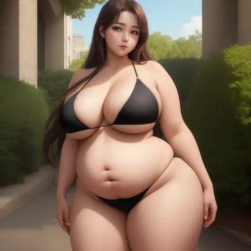 Il BBW fiduciosamente infilato lungo il litorale, ammirando la sua pelle liscia e grandi tette D-cup. Indossava un bikini nero che abbracciava perfettamente le sue curve, mostrando le sue grandi tette D-cup e le cosce spesse