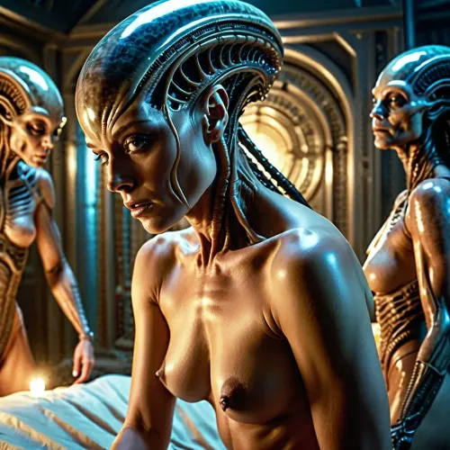Aliens conduct sexual experiments on a dead girl