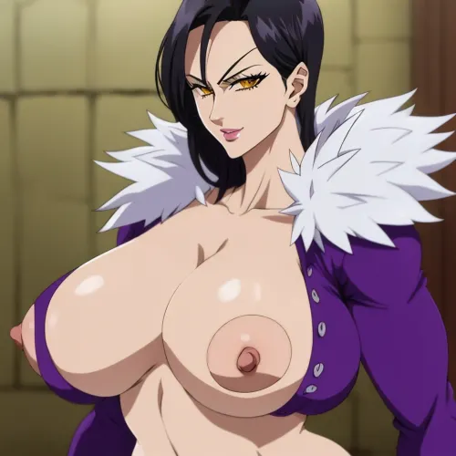 La donna voluttuosa con i grandi seni ammirava la sua bellezza davanti allo specchio, ammirando i suoi grandi seni e il corpo di rifinitura. Ha accarezzato la sua pelliccia assetto top, ammirandosi nello specchio