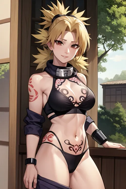 Temari,一个胸前有纹身的女人 结婚是为了炫耀她的墨水