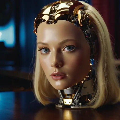 桌上的机器人头是一个新的AI系统的原型,可以产生现实的色情图像. AI系统被编程以学习用户的喜好和行为,使其能够生成越来越令人兴奋的图像. 然而,与任何技术一样