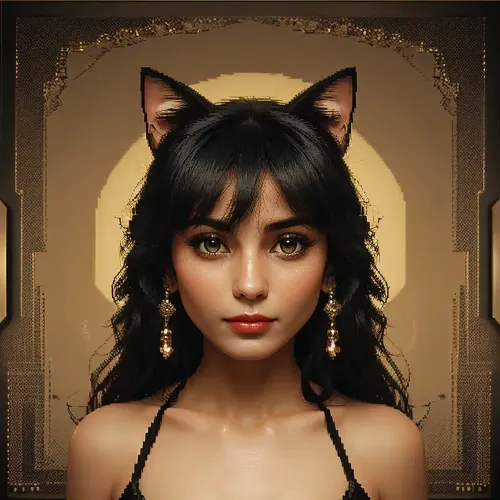 The AI generated a picture of a pixelated world with bright colors and intricate details. In the foreground, there was a small figure with glowing eyes and a smile on its face. The figure was surrounded by pixels that seemed to move and interact with each