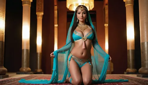 东方的后宫女郎令人惊叹,她们的长发从背部流下,大乳房在移动时跳动. 他们穿着暴露的衣服,突出他们的曲线 并突出他们的中间。 他们的双眼闪烁着欢乐