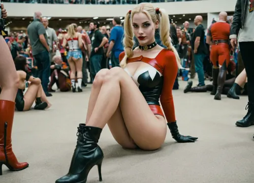 Harley quinn's redemption: 裸体の欲望を明らかにする漫画の会議