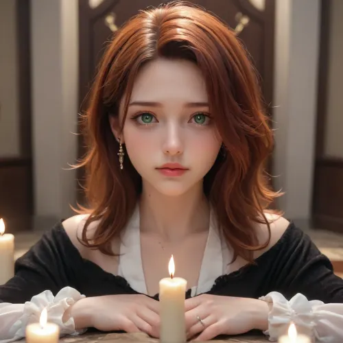 (Throne Room Lighting), Soft, warm candlelight illuminates the space, casting long, tantalizing shadows across the walls and onto your kneeling form. The flickering flames dance in the silver chalices placed strategically around the room, their gentle glow reflecting off the polished marble floors., (Mistress Aethany's Expression), with her red hair and Her emerald eyes burn with an inner fire, a piercing intensity that seems to see right through you, into the depths of your soul. A wicked gleam plays in their depths, hinting at the darker desires that lie beneath her regal facade., (Your Submission), Your face remains tilted upward, lost in the hypnotic pull of her gaze. Tears of joy and reverence glisten on your lashes, mingling with the sweat that beads on your brow from the heat of her touch and the fervor of your devotion.