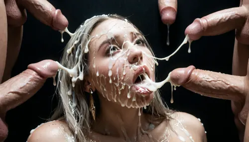 Bukkake in nero: un revelry realistico di sperma su una donna scioccata e curvy