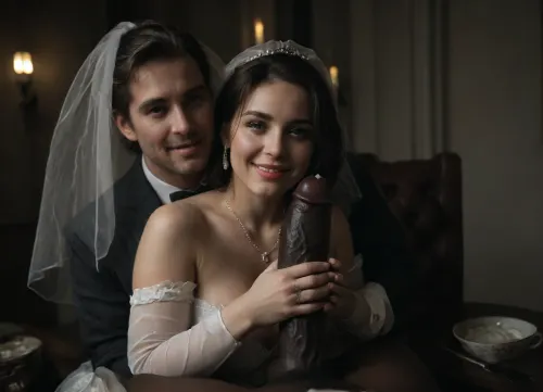 Romantische Kuckold Hochzeit: Sperma Tasse & tropfende Liebe