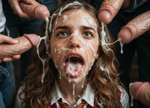 Ein schönes Desarray: der beunruhigende Bukkake von hermione granger