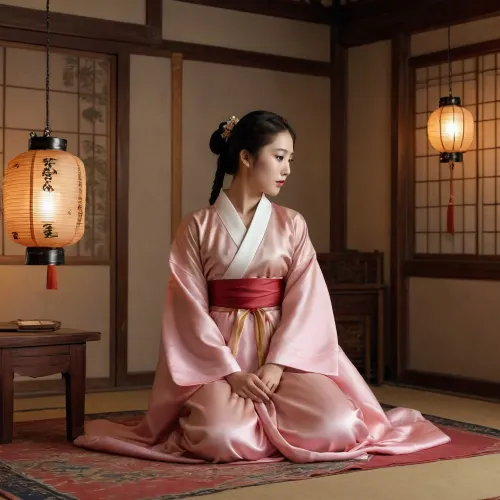 1 Korean male, 1 Korean female, wearing open hanbok, enjoying sex, boob poping out, intense sex, cowgirl position, ((cowgirl position)), Korean couple, 21 year old Korean female, 27 year old Korean male, nude, naked, nude couple, Sex, cowgirl, traditional rituals, Having sex in traditional outfits, Sex in hanbok, silk hanbok, sex in the hanbok, hanbok sex, sex, sexual situation, sexual tension, intense scene, Real face, seductive expression, Night time, dim light, late night time, winter weather, sweaty, oily skin, sensual scene, side pose, full body visible, light reflecting from skin, detailed body, real skin, perfect body, perfect feet, perfect hands, Detailed face, both of them are nude, dark scene, dusk, night shadows, 15th century, joseon period, full body in view, in old house, ancient Korean lanterns hanging on the ceiling, evening time, reflections, shadows, detailed decorated house walls, detailed fancy Korean paintings on the wall, traditional Korean home, Realistic detailed eyes. Realistic skin texture. high quality, photorealistic, hyperrealistic, extremely detailed, high resolution, high resolution face, high resolution eyes, 8k, 15th century Korean house with bed on the ground in the middle of the room, colourful room, flower decorations, Korean paintings, <lora:CowgirlFeetUp:.8>