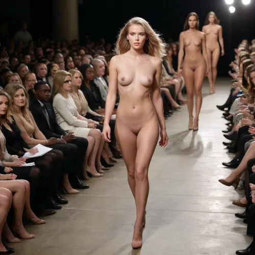 Punto di forza sull'unità: il momento dello spettacolo di moda interrazziale