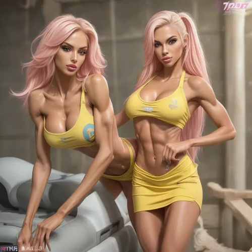 fitness star, fit bimbo, miss universe, american sex bomb, thin face, fitness ads, a long tail, pink hair, long hair, blonde, small body, muscular legs, strong body, silicone breasts, big breasts, hard breasts, young breasts, tanned, large silicone breasts, big tits, 16 size 16 breasts, 21 years women, instagram model, thin body, athletic body, oral, breasts big, breasts strong, dolly yellow dress, tanned body