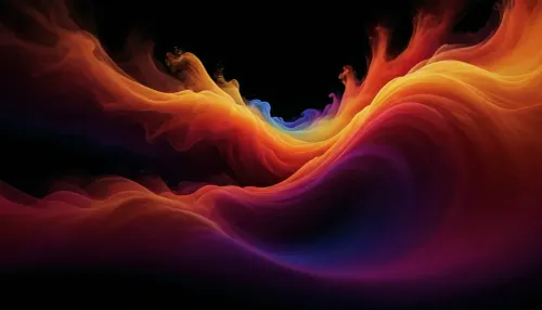 black background, multicolored gradient