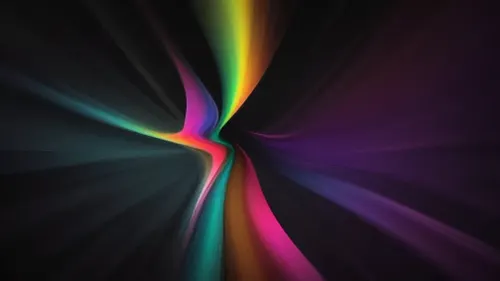 black background, full-body multi-colored gradient