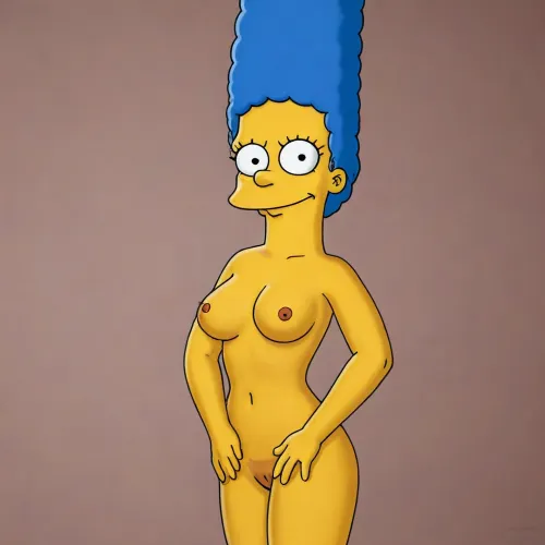 (Marge Simpson from the TV series "The Simpsons"), 80's animation, (animated drawings like marge simpson), petite body, (((simpsons drawing style))), naked, Simpstyle, <lora:SDXL-Simpstyle-Lora-v2-r16:1.6>