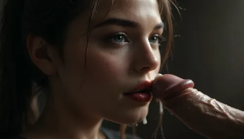 Beautiful college girl long ponytail, close up of red glossy lips, perfect high detailed erect penis, dripping with cum in backlight, photorealistic, <lora:Picture_enhancer:1.2>, <lora:Super_Eye_Detailer_By_Stable_Yogi_SDPD0:1.2>, <lora:BUT_SDXL_SHS:1.2>, <lora:dark:1.2>, <lora:Carmine_Red_Lips:1.2>