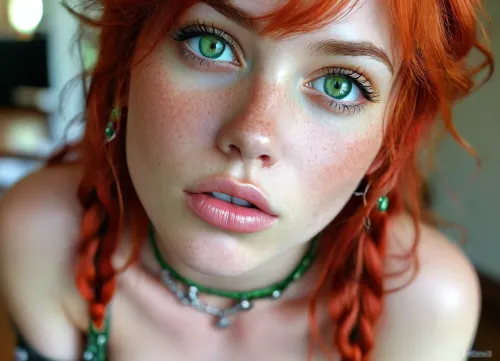 Amazon position, pointed ears, elf ears, elf, 4k calidad, Social media babe in badhroom being sexy and presenting her booty, long ginger hair with long curls, score_9, score_8_up, score_7_up, score_6_up, with, pokies, showing, off, her, tits, beautiful face, gigantic sagging natural breasts, natural breasts, blue hair, ginger bangs, split dyed hair, bangs, wide hips, tan skin, horny expression, full lips, medium length hair, (((green eyes, red eyes, Eyes of different colors))), freckles, (wearing an elaborate harness:1.4), choker, low hanging pigtail, buns, braids, cum in mouth, photorealistic, hdri, portrait, close up, realistic, super real, hyper realistic, ultra realistic, ((perfect eyes)), full view, ((Ultimate realistic photo details)), (((dynamic sexy pose))), (((bright sunlight))), detailxl, raw, lighting, overexposed, harsh, flash, amateur, puffy, nipples, dark, ghost, wide, <lora:detailed_notrigger:.8>, <lora:MJ52:.8>, <lora:Nipples XL:.8>