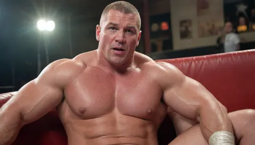 50-year-old dad, detailed face, very erotic atmosphere, eye contact men, looking at viewer, erotic atmosphere, orgasm lips parted, looking with a deep gaze, eroticism, mouth openg from pleasure, American wrestler 50-year-old in car, leg up, full body, suited, one american wrestler men on photo, face with all details, the wrestler must look at the camera, eye contact, erotic fantasy, full boy