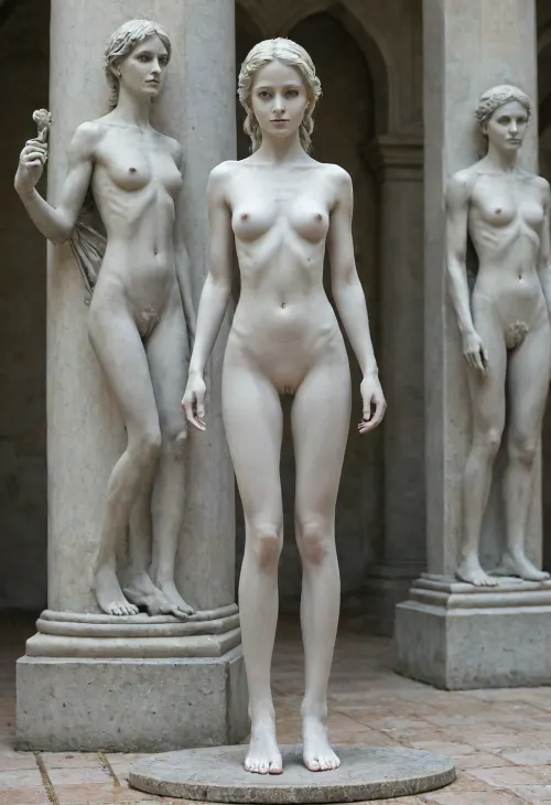 The living venus: when marble breathes and mirrors move