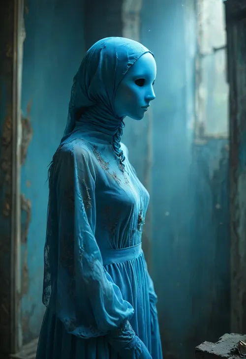 faceless blue ghost in cursed surrealism, /KlTTY-ART/, <lora:COMFYUI_mimic_landscape_-_XL_SDXL v2.0:.1>, <lora:attractive_notrigger:.1>, <lora:MJ52:.5>