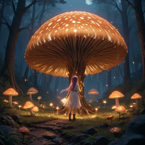 score_9, score_8_up, score_7_up, masterpiece, (multi-colored glowing mushrooms), ((growing in a circle)), best quality, absurdres, extremely detailed, 2d, source anime, mystical forest, night, bioluminescent fungus, starlight, rendered, <lora:add-detail-xl:.5>, <lora:ClearHand-V2:.8>, artmgn, <lora:artfullyIMAGINE:.8>