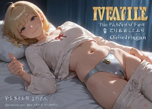 big letters
commercial poster, ads, prices, empty blue background, woman, (plump:.9), (bare neck:1.2), (short blonde hair), (small breasts), (plain white pajamas), divine rays of light, lying on clear white sheet, covers, (futuristic pink chastity belt with padlock), thumbs up, (pajama pants pulled down), happy, smile, zoom to lock