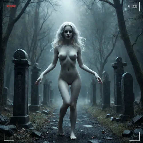 score_9, 1 ghastly female, about 33, very thin, is naked, ghost white skin, in a very foggy 1200's church graveyard, camera view is set far back, 32k image, floating in air, has no legs, ghostly form with no legs, perfect hands with long claw nails, no legs, no feet, ghostly form, floating, very skinny ghastly shape, completely naked, no hair, white ghostly afro hair, blood dripping from claws, evil demonic red eyes with a hollow empty feel, 34C cup breasts, medium size breasts, ghostly white boobs and nipples, everything about the ghost is ghastly and greyish white, raining heavy, old england graveyard, many ancient, tombstones, skeletal hands popping out of a few spots in background, scary environment, very spooky feel, ghost, person, <lora:ghosts person 1a:.8>, SW1RLYGH0ST, made, of, ghosts, <lora:SW1RLYGH0ST_sdxl:.8>, DonMD3m0nXL, <lora:DonMD3m0nXL-000010:.8>, <lora:Blight_Nox__Horror__Style:.8>