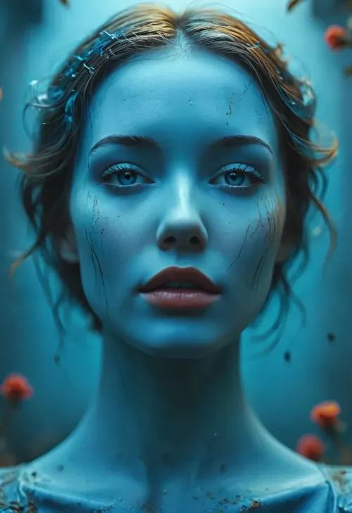 (smooth rendering and vibrant colors:.1), faceless blue in cursed surrealism, /KlTTY-ART/, <lora:COMFYUI_mimic_landscape_-_XL_SDXL v2.0:.1>, <lora:attractive_notrigger:.1>, <lora:MJ52:.5>