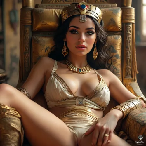 30 year old egyptian queen laying back in her throne masturbating. Fingering her vagina. Orgasm face. Wanting you to fuck her. Fully clothed. Elegant eqyptian queen costume, silk, sensual, erotic, eye contact., fingering, pussy, <lora:BUT_SDXL_SHS:.4>, <lora:MJ52:.7>, <lora:Vivid Midjourney mimic - XL SDXL v2.0:.7>, <lora:2FingersSDXL_v03:1.6>