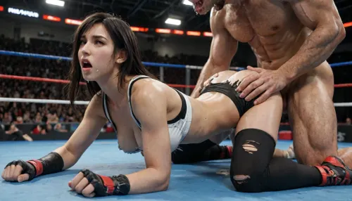 Super realistic 8k style, score_9, score_8_up, score_7_up, tifa lockhart from tekken, ripped clothes, fighting in a wrestling ring giant lizardman, yelling, fucked in doggy style by giant lizardman, dick in the ass, cum everywhere, full body view, <lora:detailed_notrigger:1>, <lora:add-detail-xl:.8>, <lora:LCMTurboMix_Euler_A_fix:.8>