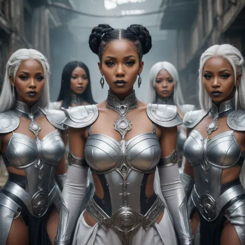 kpop ashen oracle gang cosplay, black milfs, high fantasy