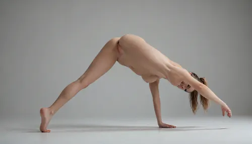 totally nude gymnastics with an extremely cute, extremely pretty, extremely sensual totally nude 19-year-old coed. no body distortion, extra or missing body parts!!