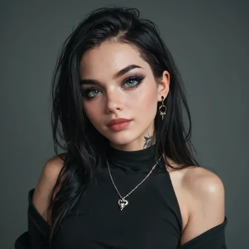 Cute goth girl.