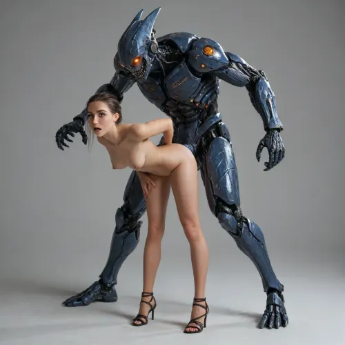 ROBOT sex robot, WIT BIG FUTA COCK, SILVER, WITH SPIKES, fucking old man, 60 years old, up the ass, big metal cocK
cyber, digital painting, (masterpiece, best_quality, ultra-detailed, immaculate:1.3), concept art, iridescent magentaand indigo, (full body:1.1), fantasy boss monster, female, hourglass figure, medium breasts Dionysism Nymph-Alien, grey background, plain background, <lora:EnvyCyberXL01:1.5>