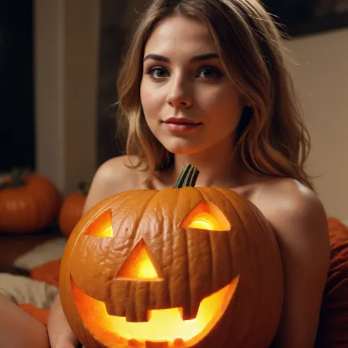 sexually explicit jack-o-lantern, NSFW, detailxl