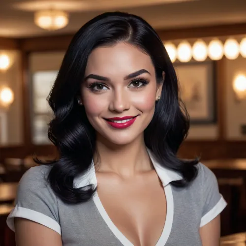 A stylized image of Veronica Lodge, from The Archie Comics, smiling at the camera