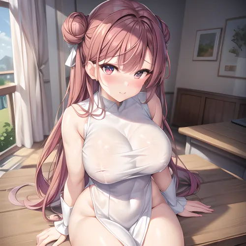 A IA gerou uma imagem de uma menina peituda e esbelta com seios grandes e perfurando olhos de prata. Ela tinha iluminação perfeita, melhor sombra e corpo magro. Seu rosto era bonito com uma iluminação perfeita, melhor sombra e corpo magro. O fundo