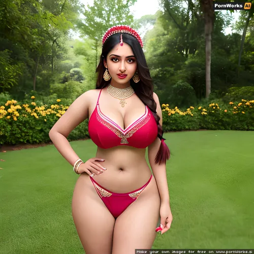 युवा भारतीय दुल्हन अपने आदर्श शरीर के साथ लाइन में खड़ा हुआ, एक लाल भारतीय शादी की पोशाक पहने हुए और कैमरे के लिए प्रस्तुत किया। उसकी त्वचा चिकनी और निर्दोष थी, उसके होंठ पूर्ण और मोटा थे, और उसकी आंखें बड़ी और स्पष्ट थीं। वह