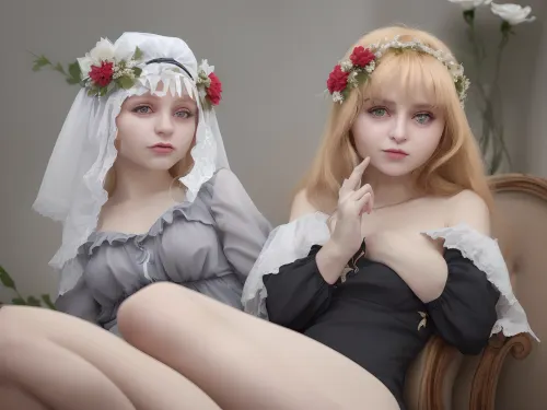 穿白牙的女人在看着怀孕的女孩被绑在床上时微笑. 她知道这是她得到想要的东西的机会 她拿出一只羊的照片 并把它展示给那个女孩,她笑着进来